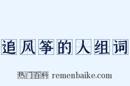 追风筝的人组词是什么意思的图片